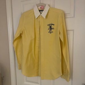 Yellow Ralph Lauren button up shirt size medium